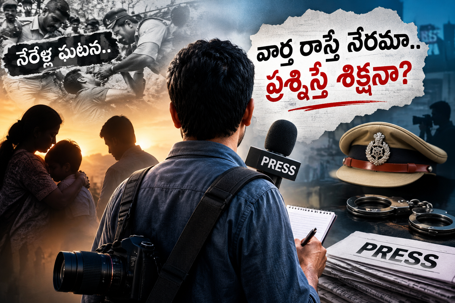 వార్త రాస్తే నేరమా.. ప్రశ్నిస్తే శిక్షనా?